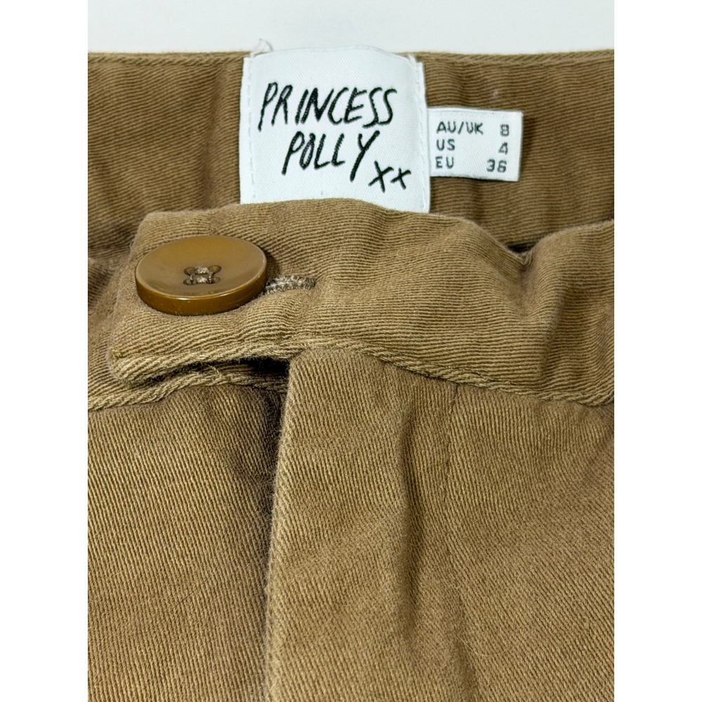 Princess Polly Brown Flare Pants High Waisted Bell Bottom Trousers Size 4 US - Picture 3 of 7